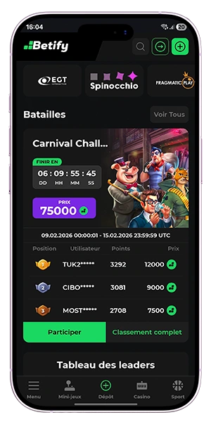 Conditions de mise pour les bonus Betify