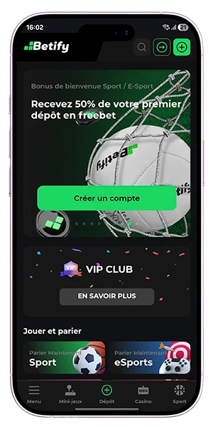 Betify bonus sans dépôt